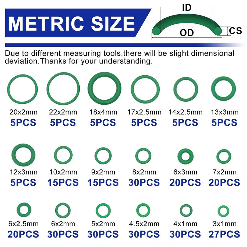 BUSY-CORNER 612 Pcs Automotive AC O Rings Kit, SAE& Metric Air Conditioning O Rings Assortment for Car A/C Compressor and Professional Plumbing Faucet Seal Repair with 4PCS O-Ring Picks - Image 2